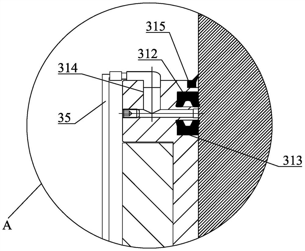 Stone cutting machine with large cutting guide column lubricating device