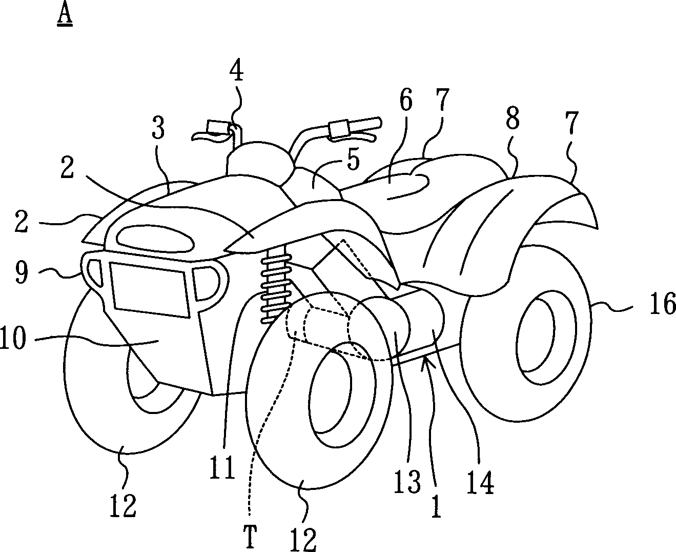 Hydromechanical speed-change device and vehicle having speed change device mounted thereon