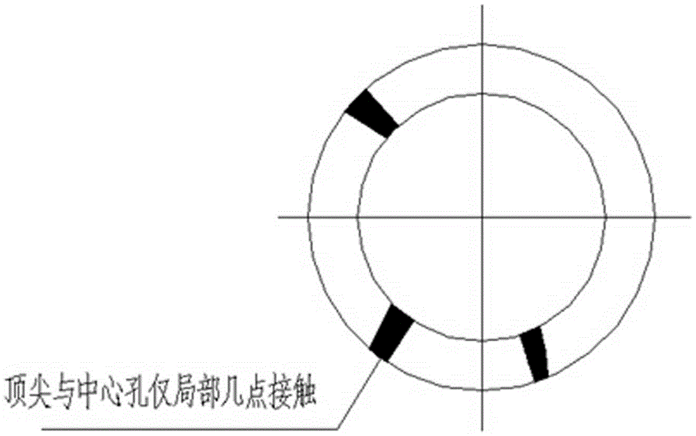 Center hole out-of-roundness detection method of shaft parts