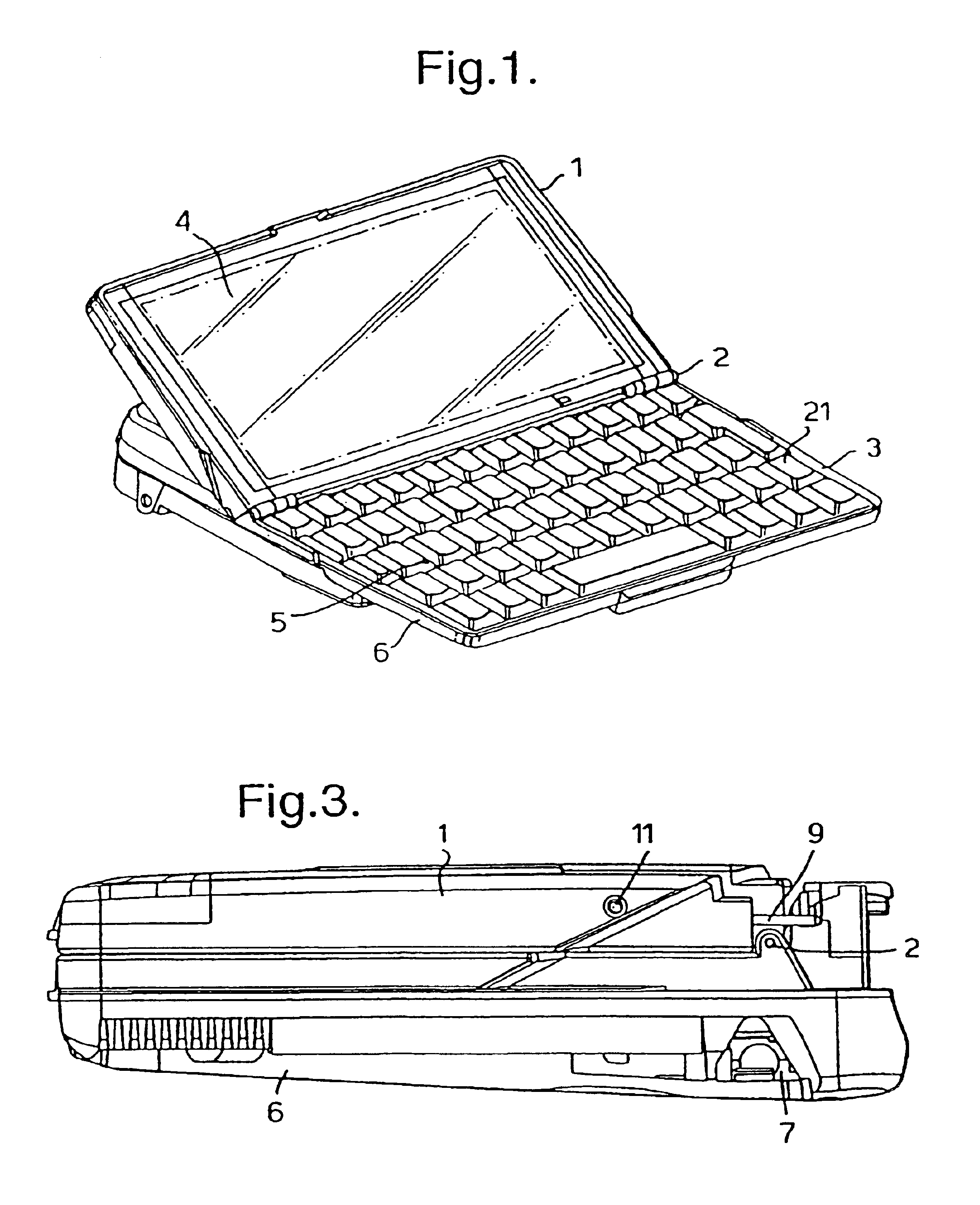 Computer with a pen or touch sensitive display
