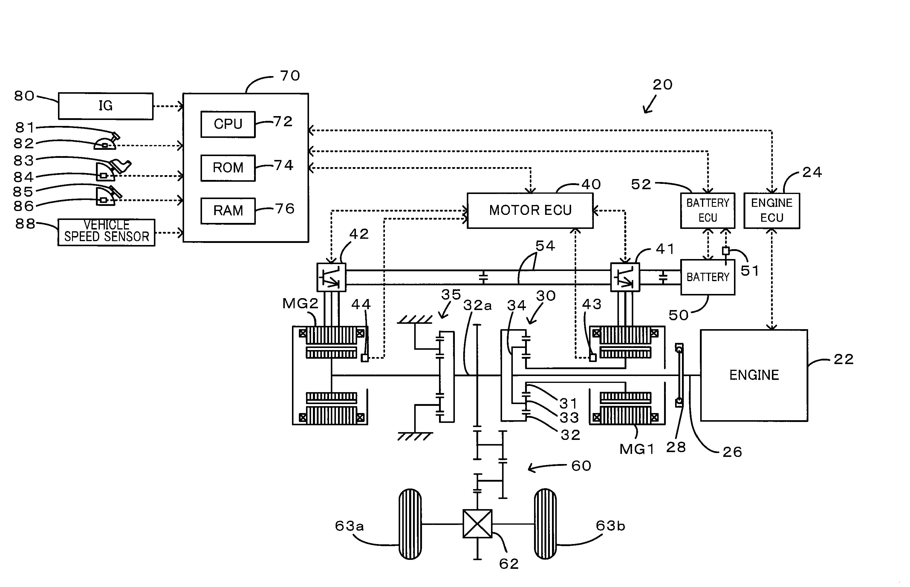 Hybrid vehicle and control method of hybrid vehicle