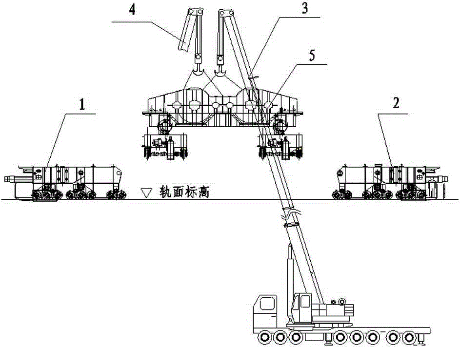 Inside assembly lifting method of bridge crane in factory building under closed environment
