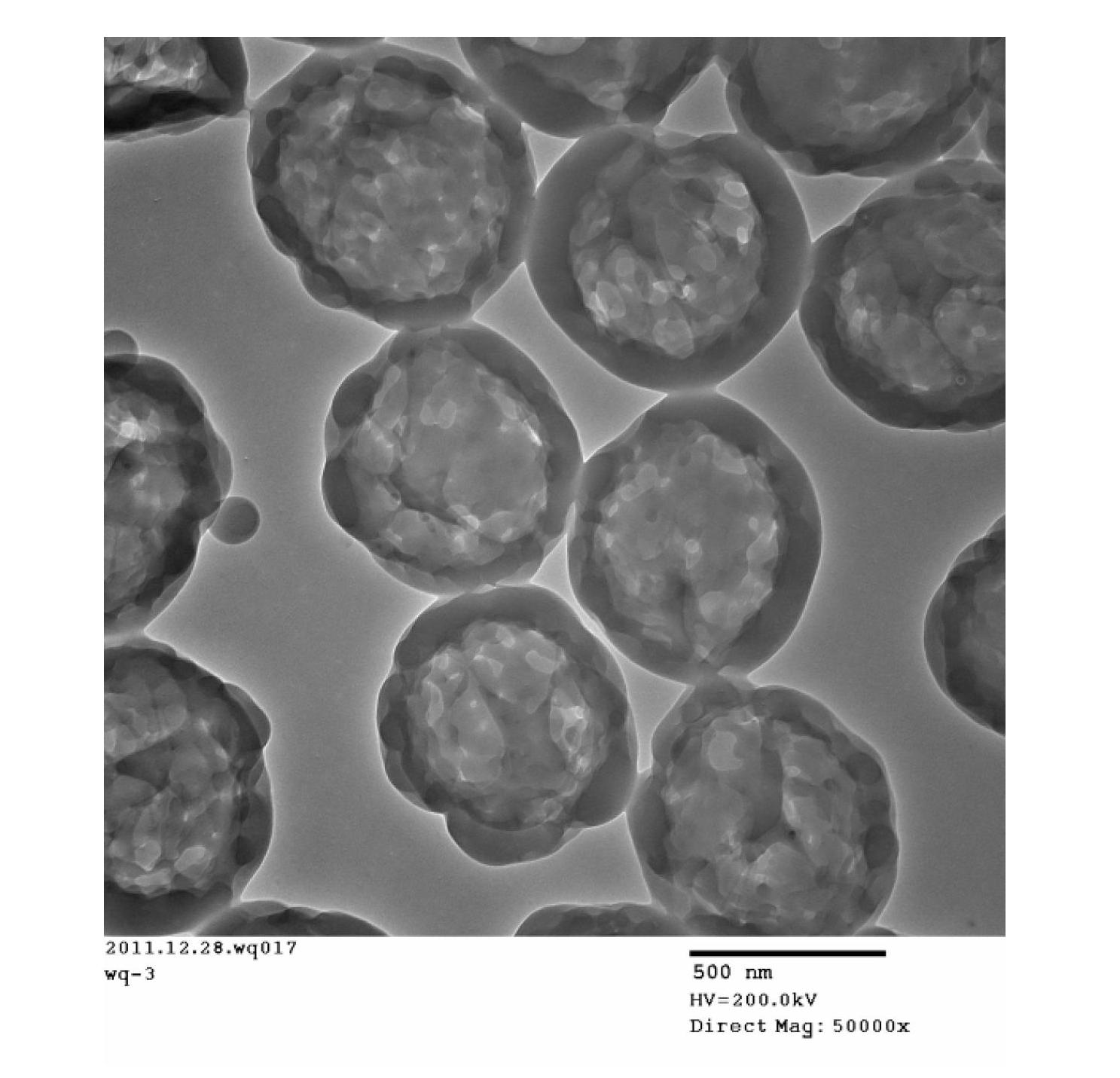 Preparation method of large-size polymer hollow microspheres with high crosslinking degrees