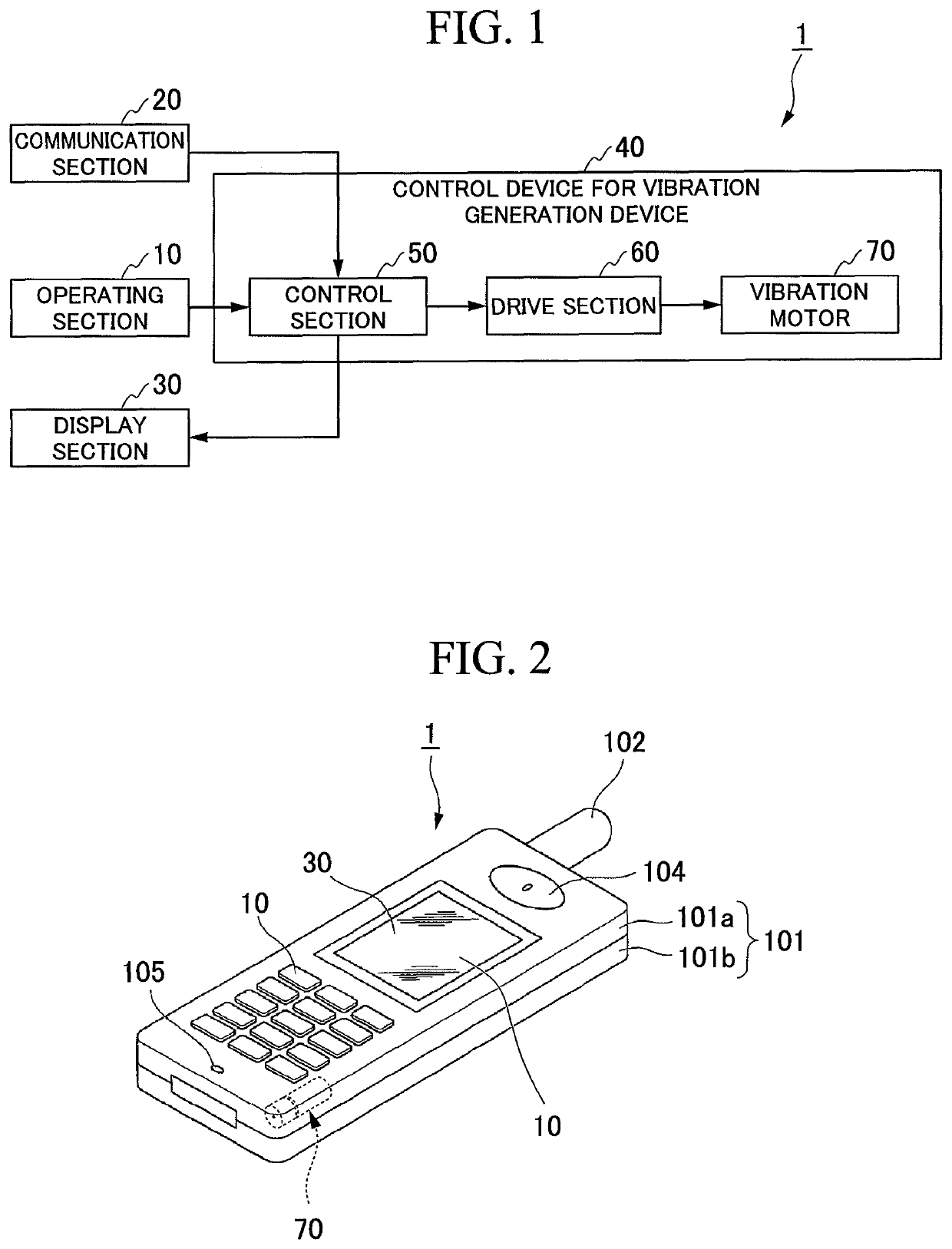 Control device for vibration generation device, electronic apparatus, and method of controlling vibration generation