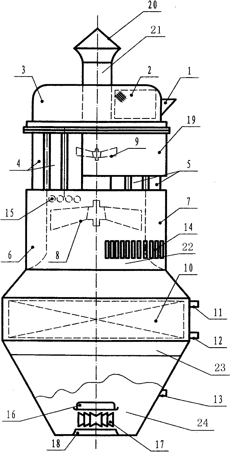 Distributed energy-saving cold/hot ventilating unit