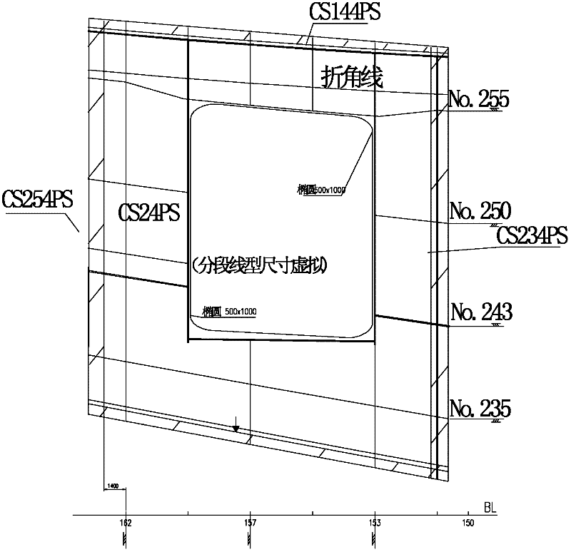 Method for manufacturing and installing inclined curved side port