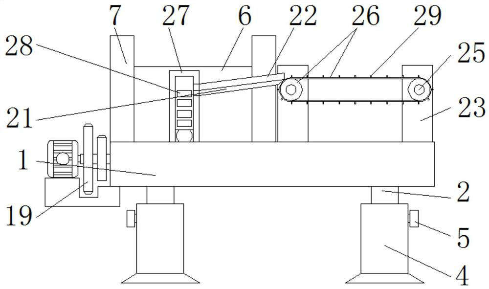 Feeding device capable of preventing tubular parts from sliding off and used for electromechanical equipment machining