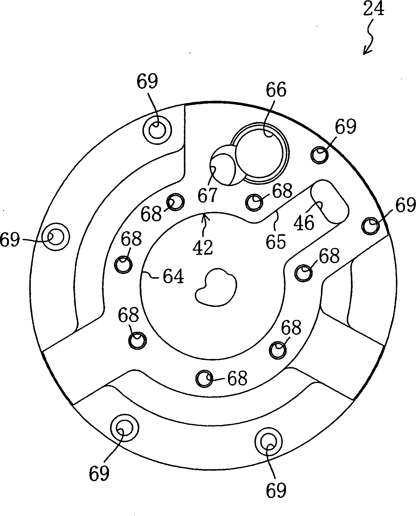 High-low pressure dome type compressor