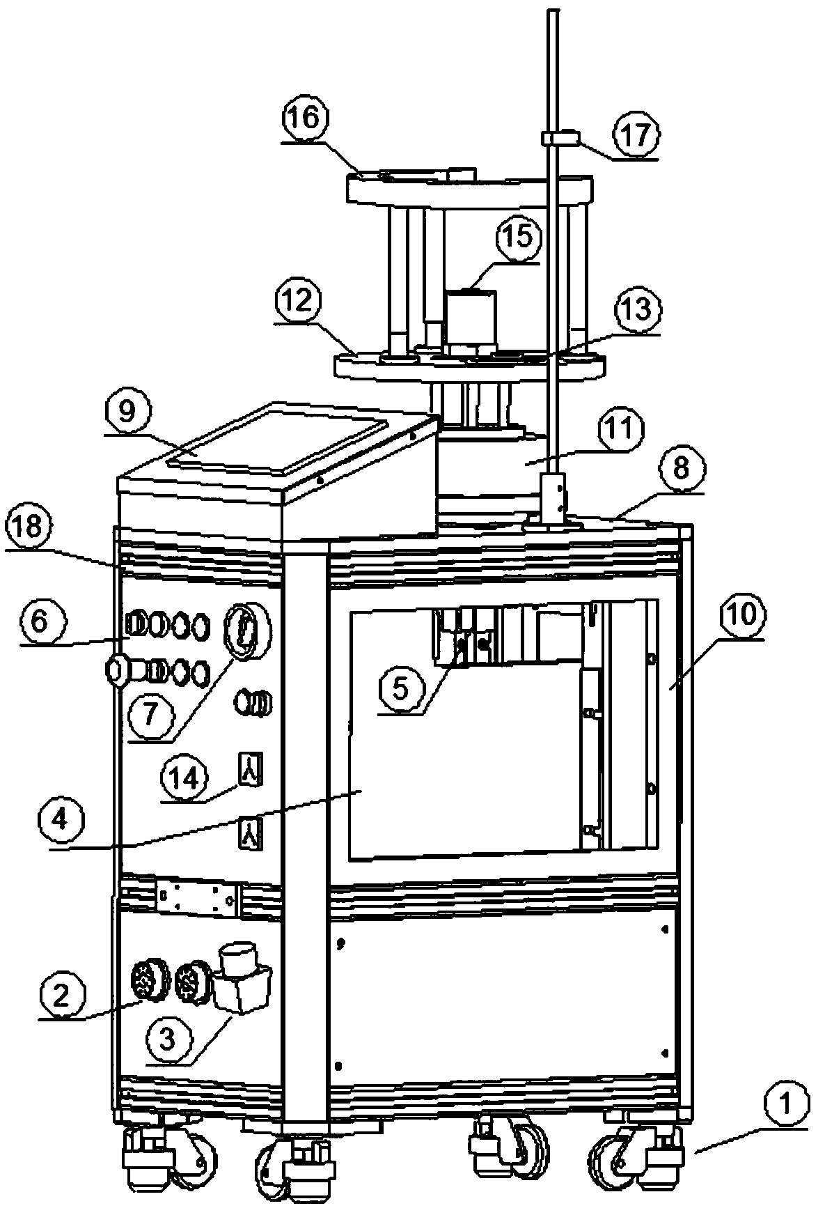 Device and method for measuring light intensity parameters of special lamp