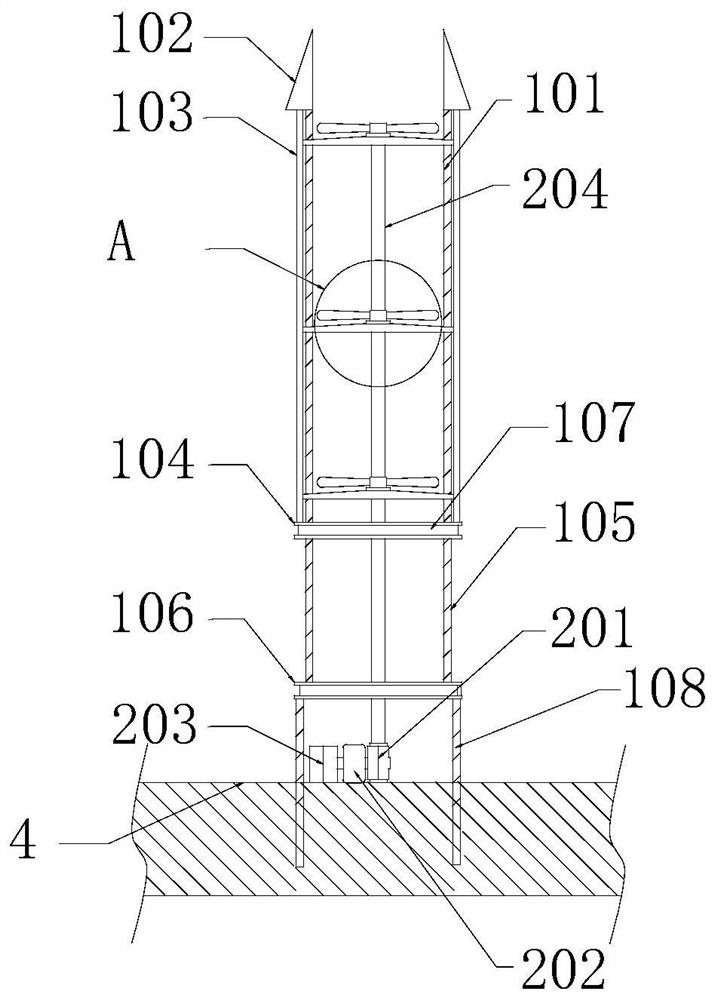 Air duct type multi-wind-wheel vertical-axis wind power generation device