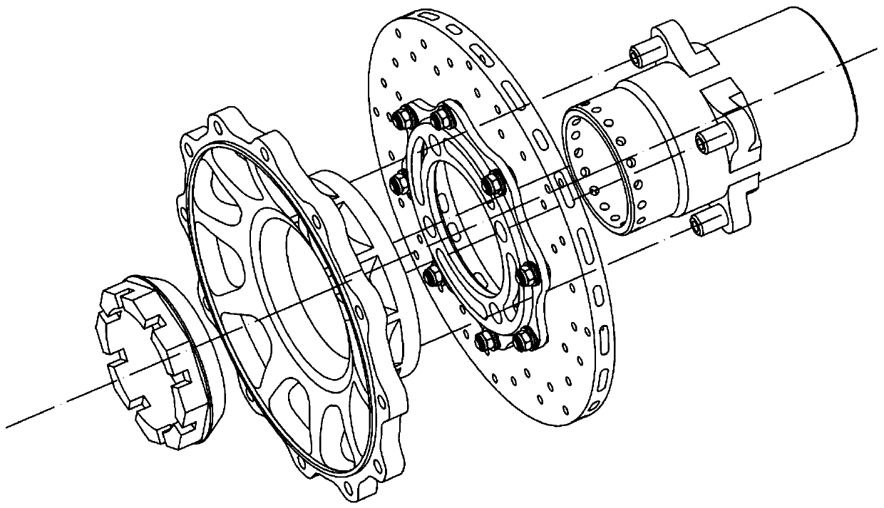 Bidirectional floating fixing structure for carbon fiber composite material brake disc