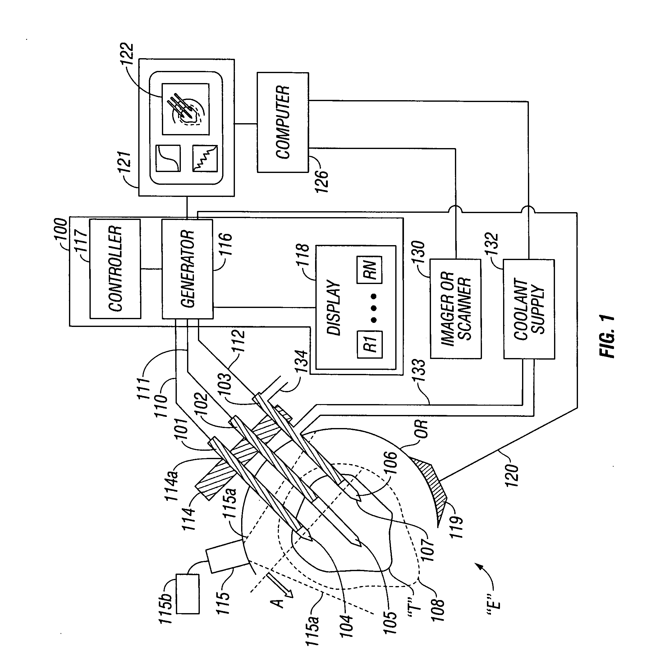 Electrosurgical system employing multiple electrodes and method thereof