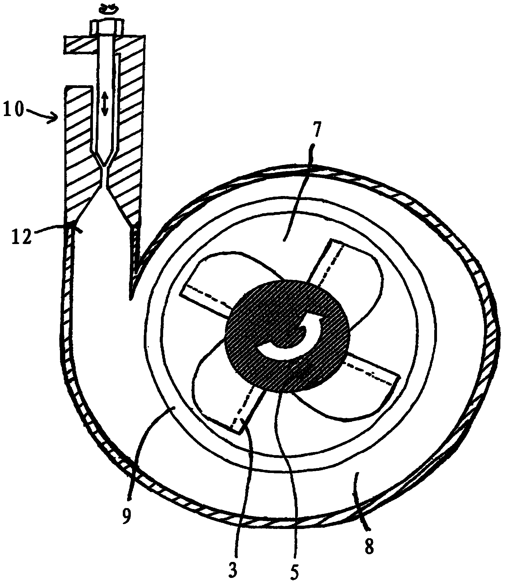 Method and device for granulating melted material