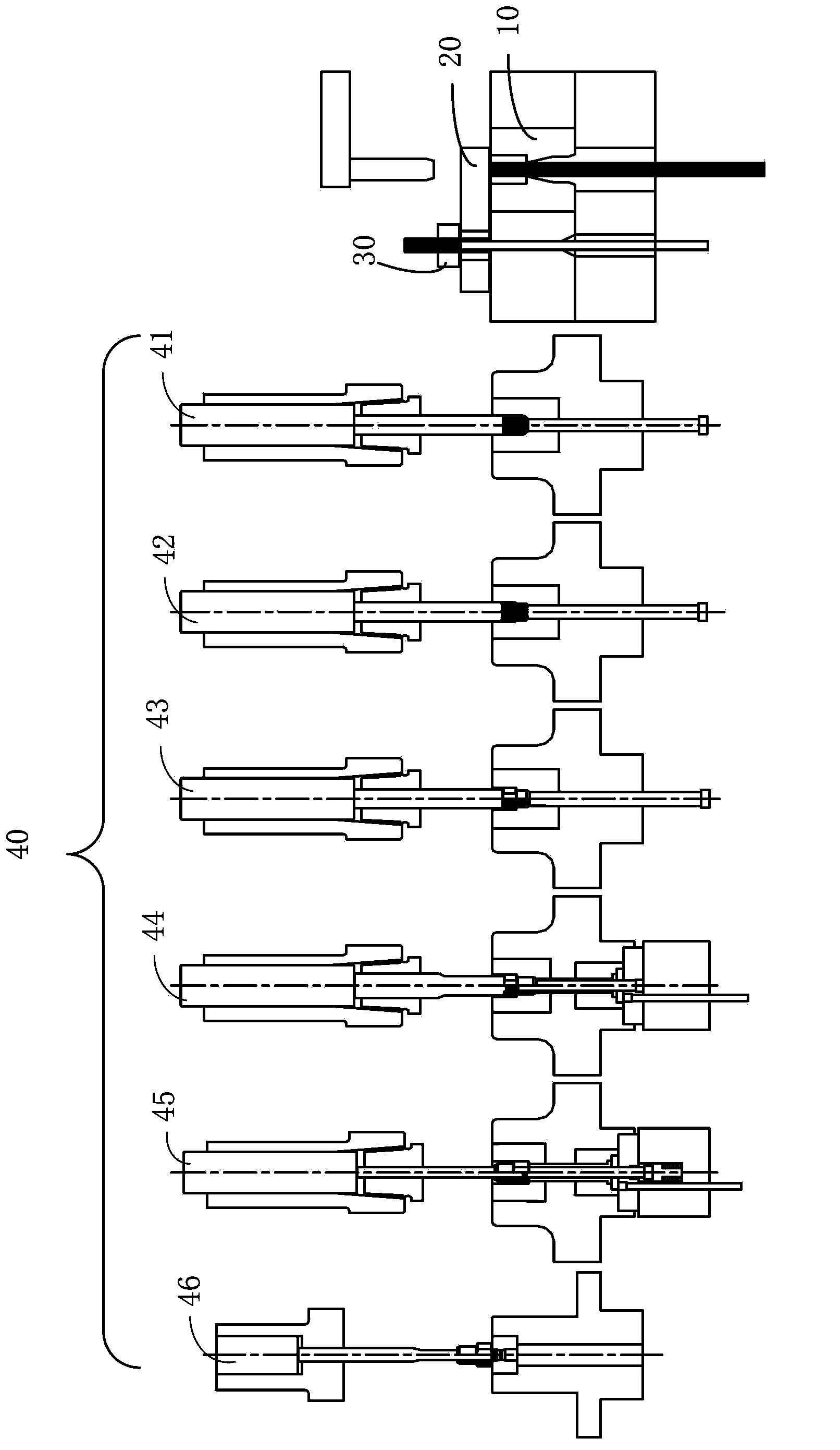 Cold heading device and process for pipe nuts