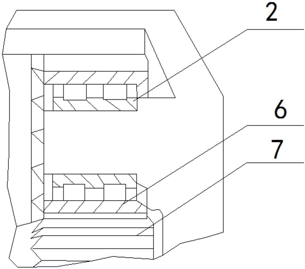 Bearing structure for axle