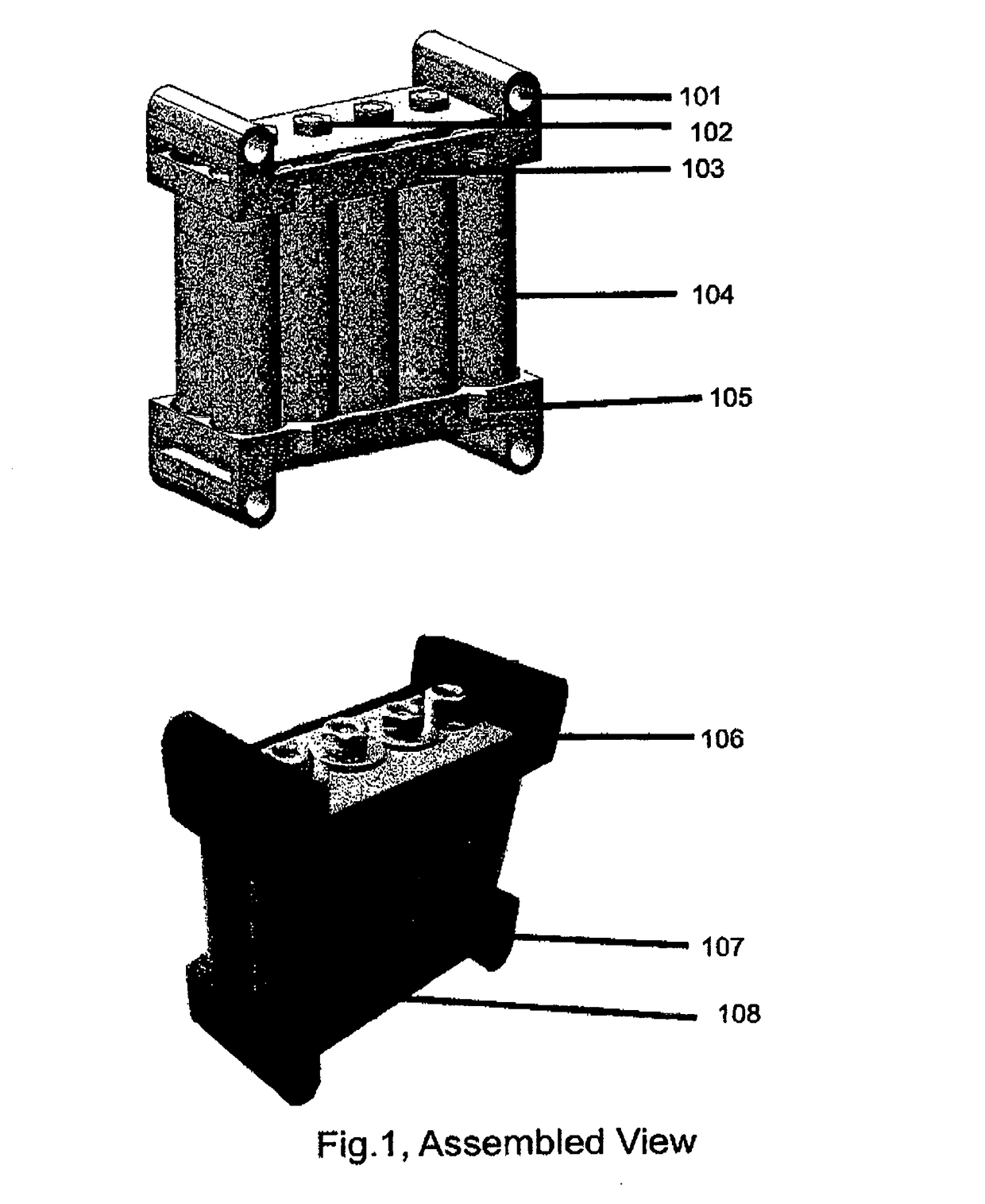 Means for Assembling Cylindrical Batteries into a Modular and Rebuildable Battery Pack