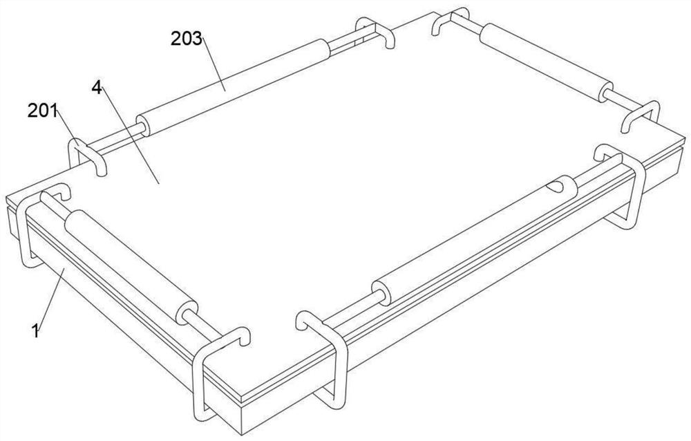 Clamping device for preventing display screen from falling off