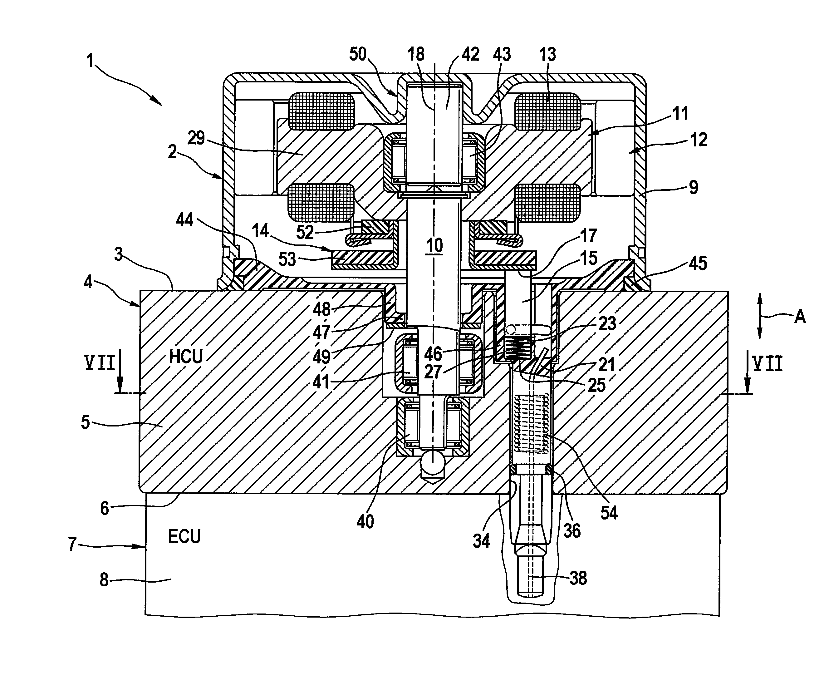 Electrohydraulic aggregate with a compact construction