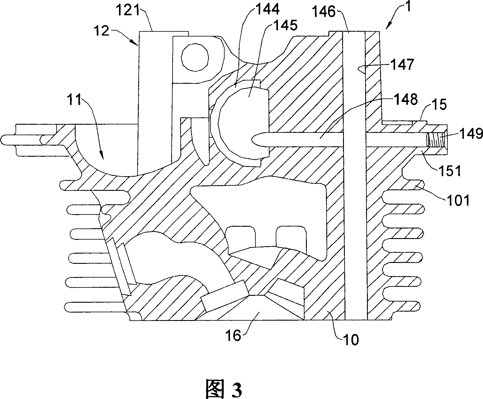 Cylinder head having integral supporting seat