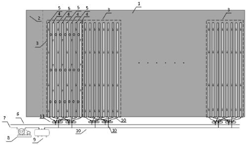 Unit circulation type pressure injection and extraction integrated gas extraction system and method