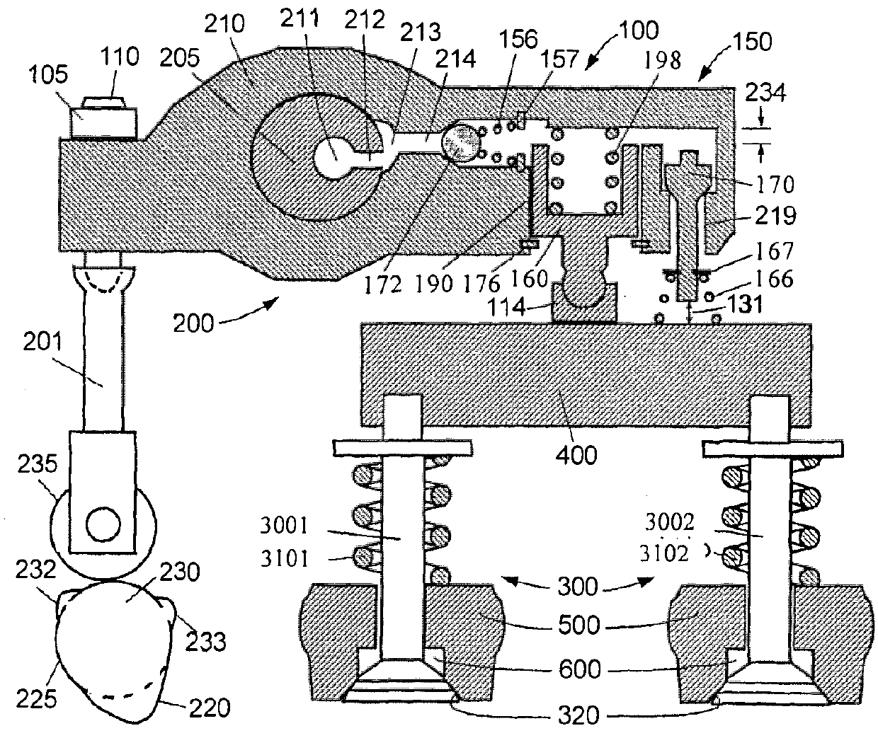 Method and apparatus for resetting valve lift for use in engine brake