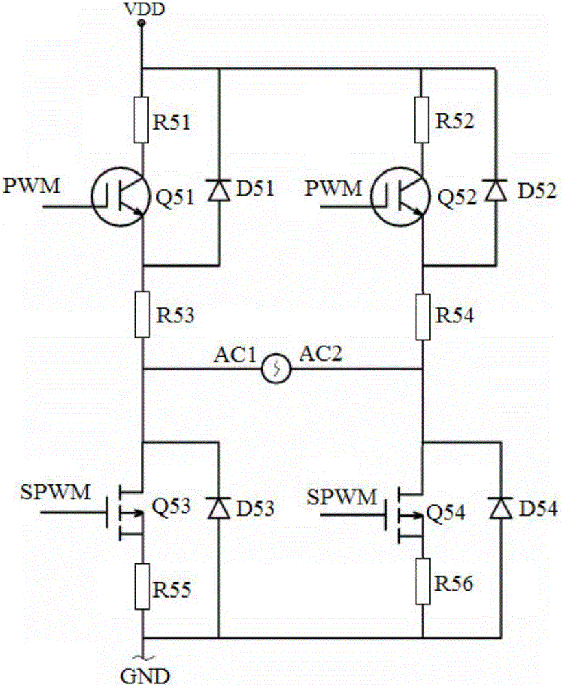 Solar air-conditioning system with control and H-bridge inversion circuit