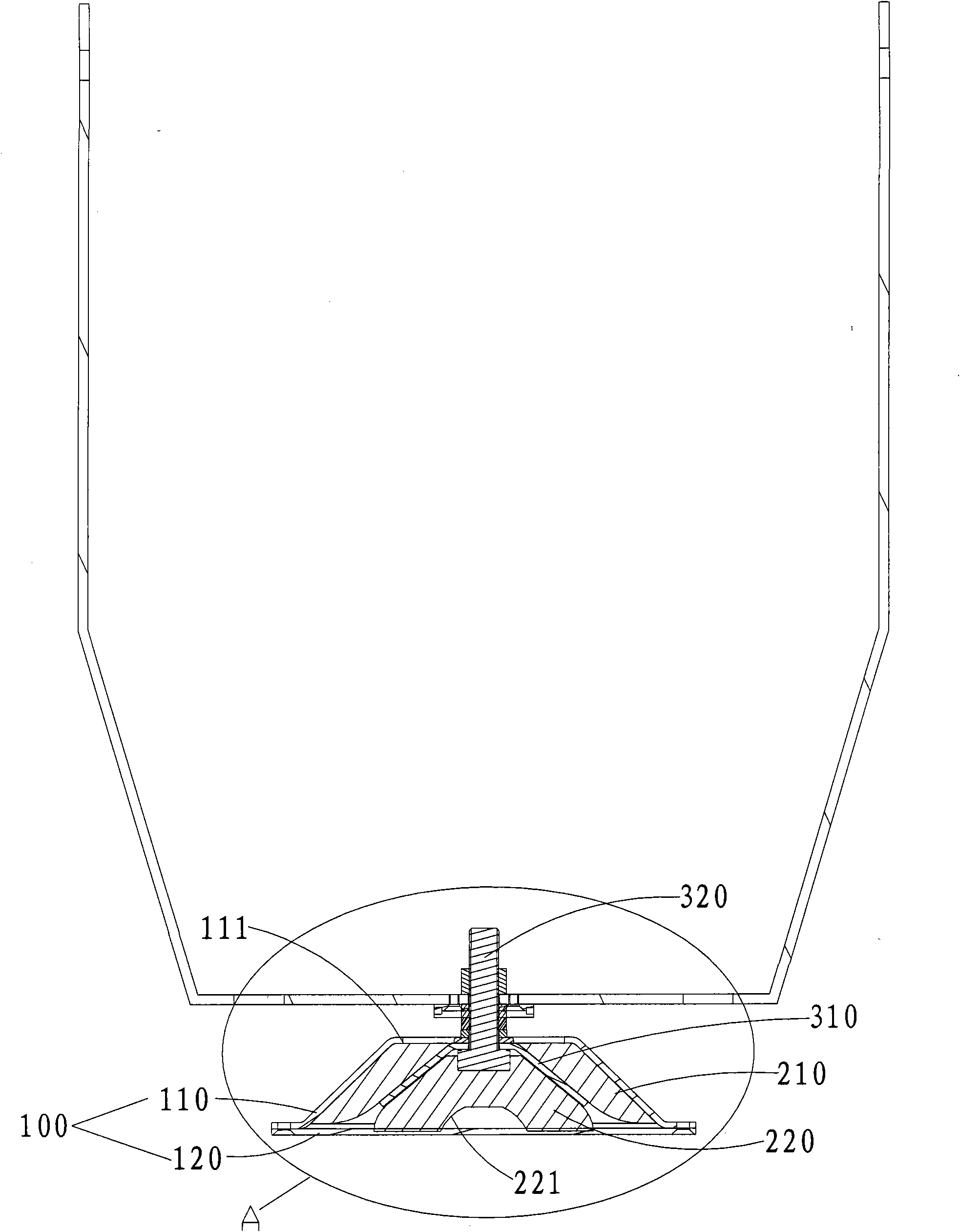Shock absorber and lamp using same
