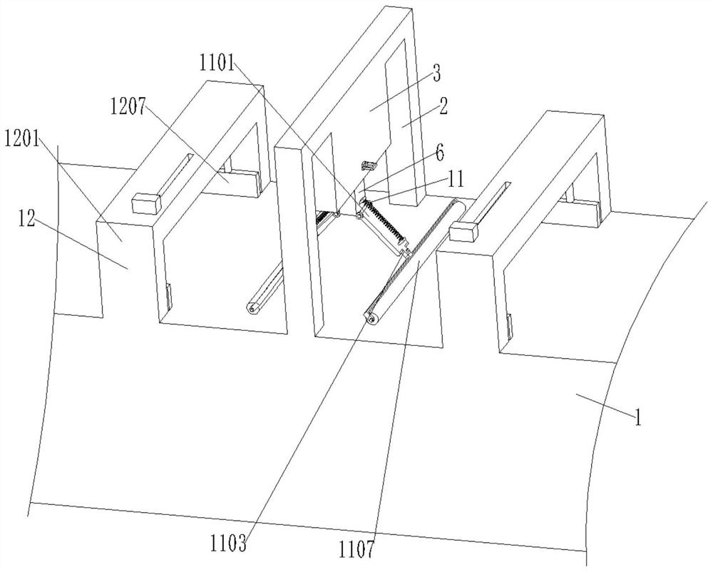 A cloth feeding mechanism with leveling structure of silk cloth printing and dyeing equipment