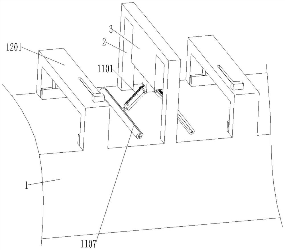 A cloth feeding mechanism with leveling structure of silk cloth printing and dyeing equipment