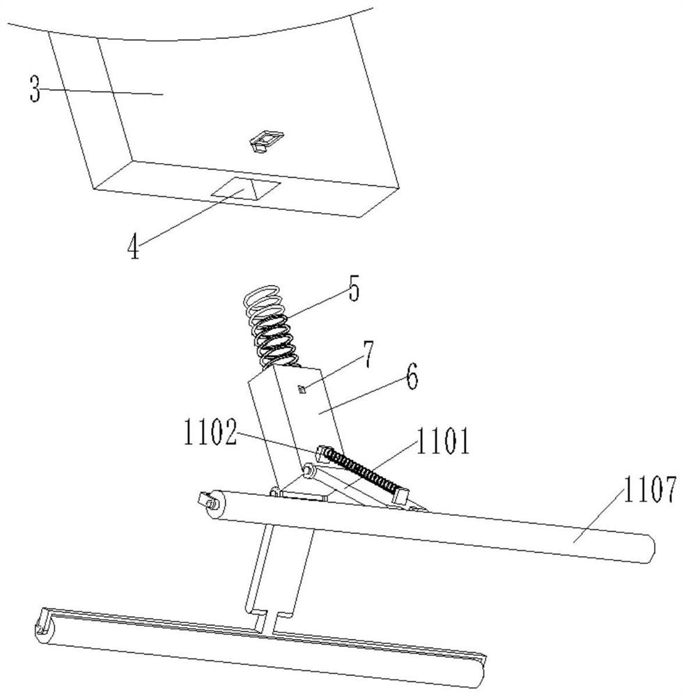 A cloth feeding mechanism with leveling structure of silk cloth printing and dyeing equipment