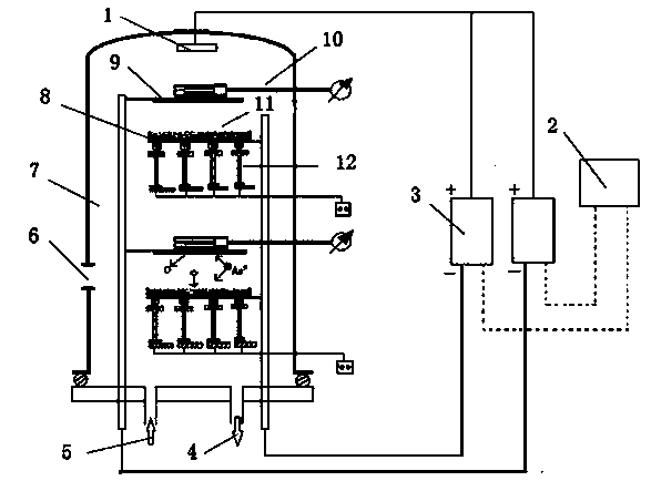 Equipment for depositing nano coating of double-cathode plasma on surface of diamond and process