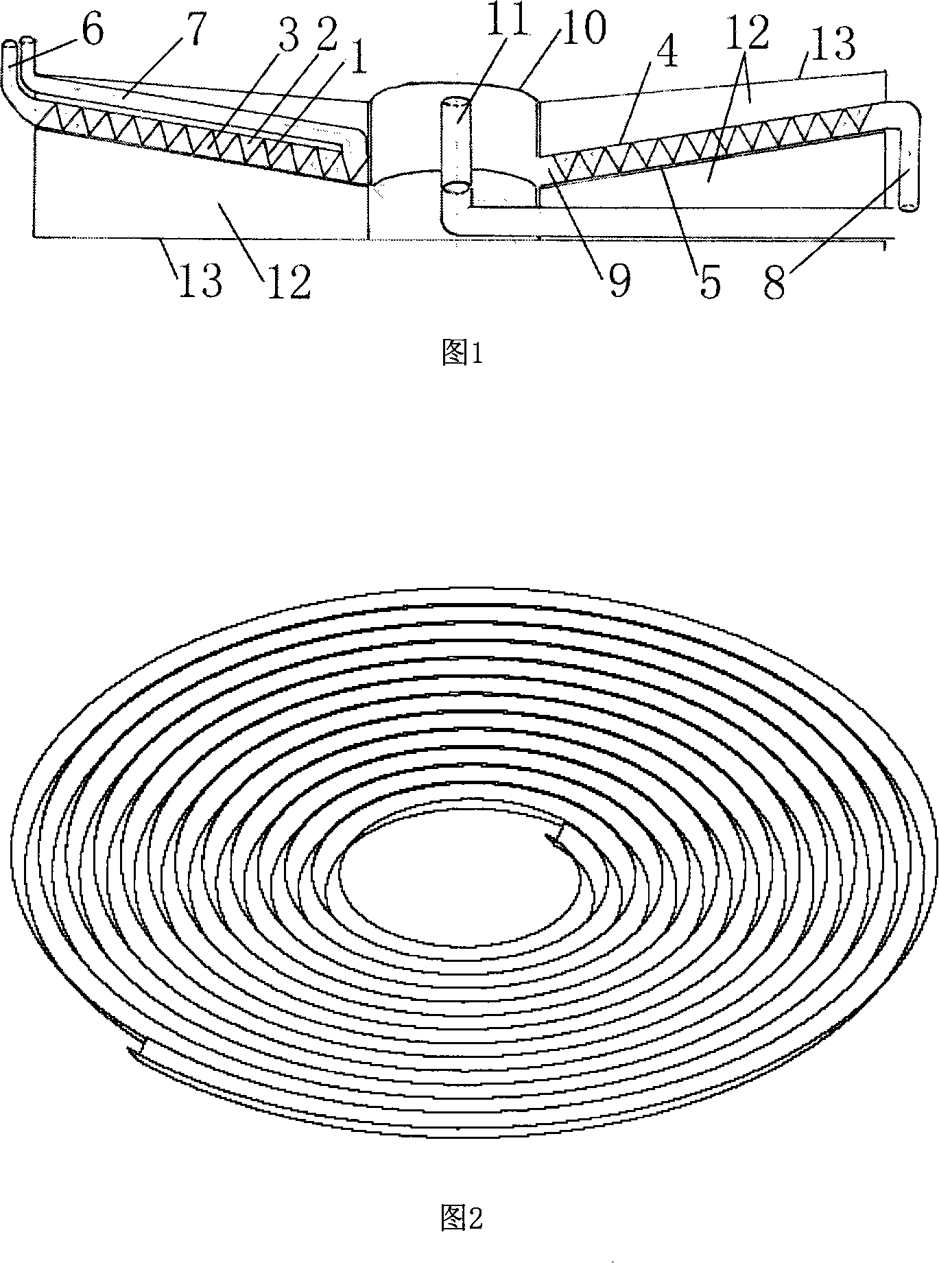 Novel slab type spiral heat exchanger