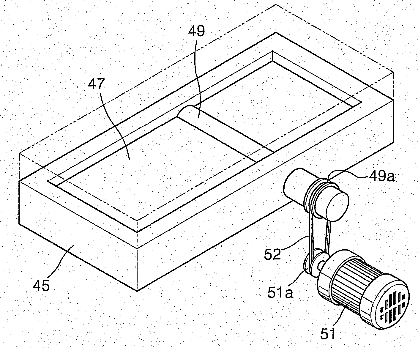 Injection mold having shearing flow making part