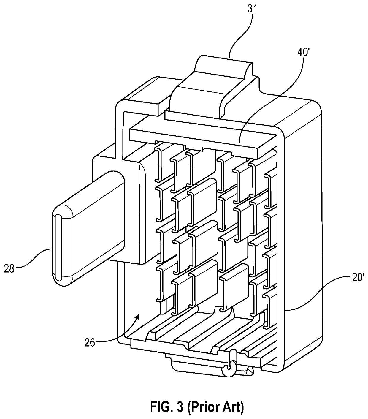 Panel mount connector with terminal module secured to connector housing