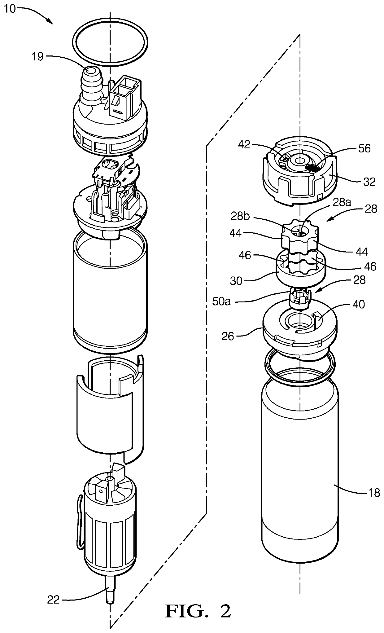 Fluid pump with rotating pumping element wear reduction