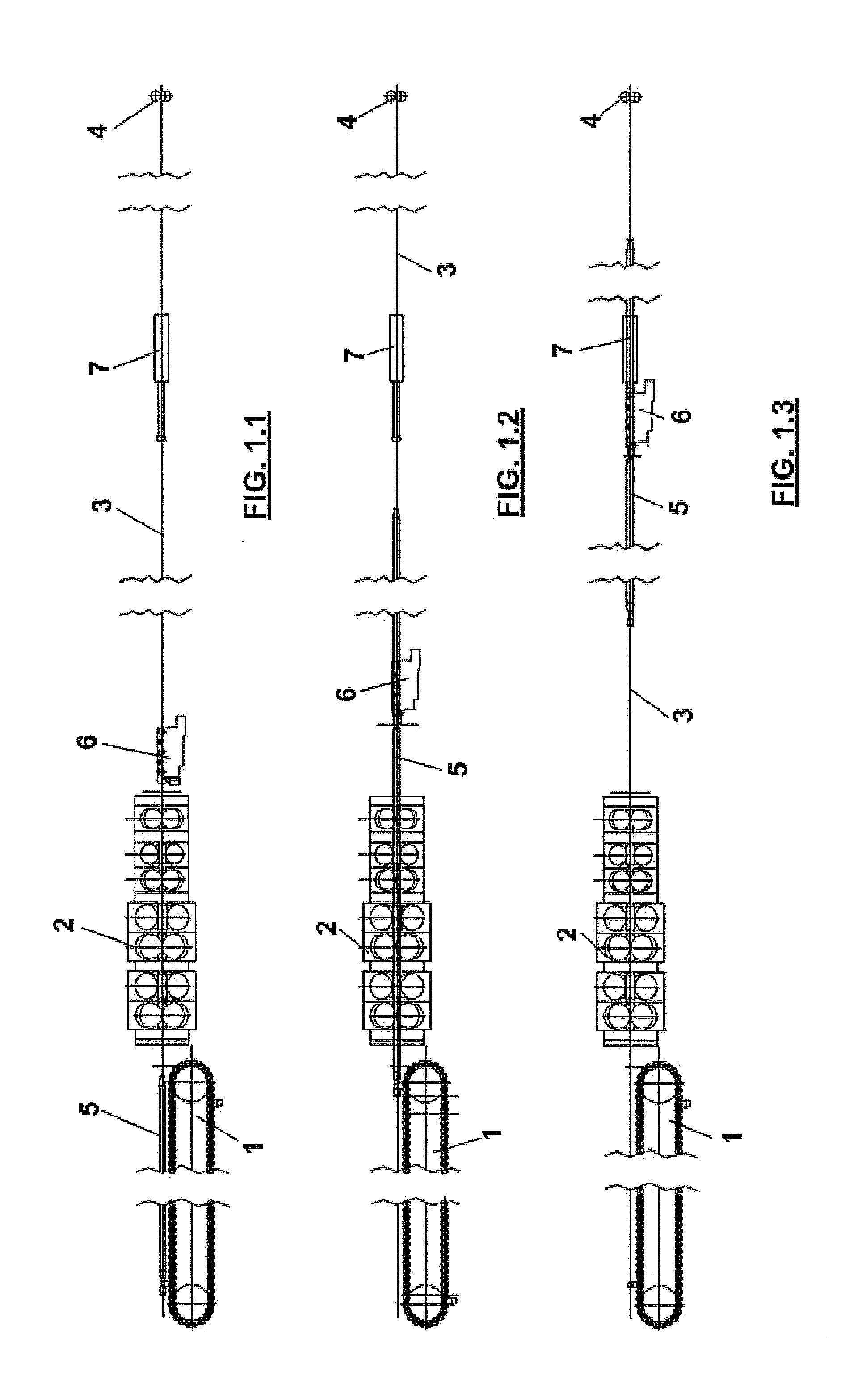 Rolling process and relating longitudinal, multi-stand rolling mill of continuous, restrained type for hollow bodies