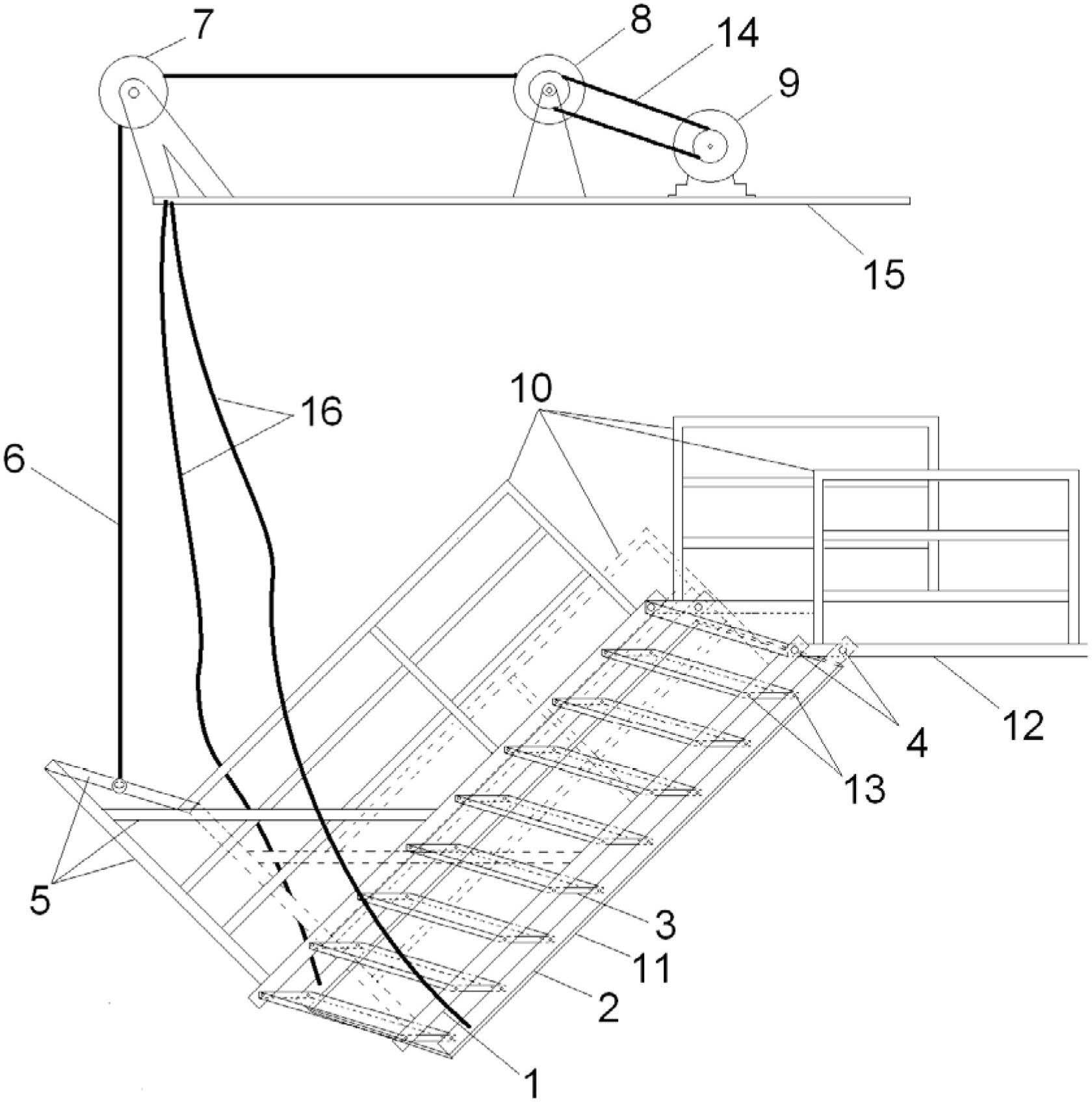 Skid-proof platform gangway ladder
