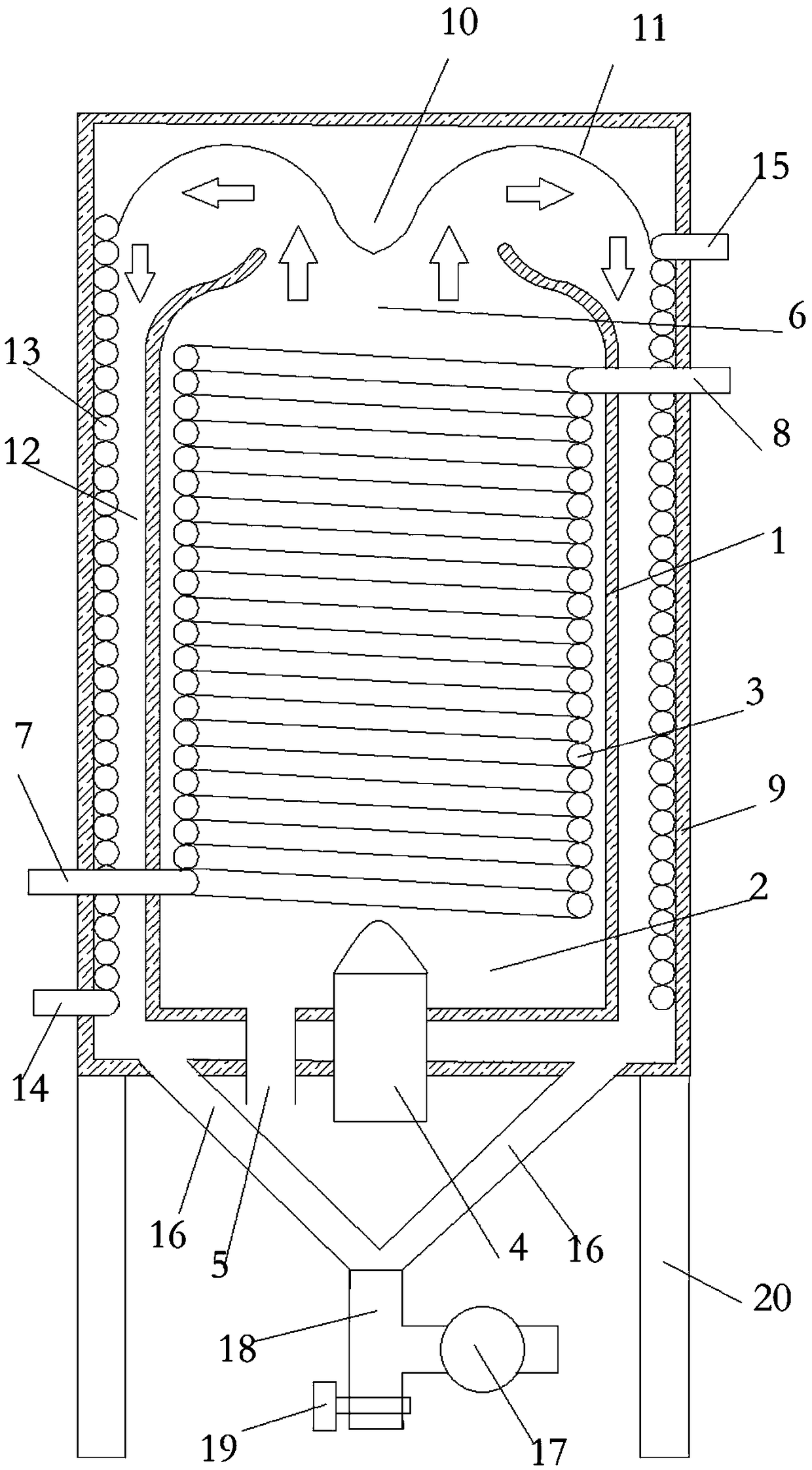 Heat conducting oil furnace with high energy utilization rate