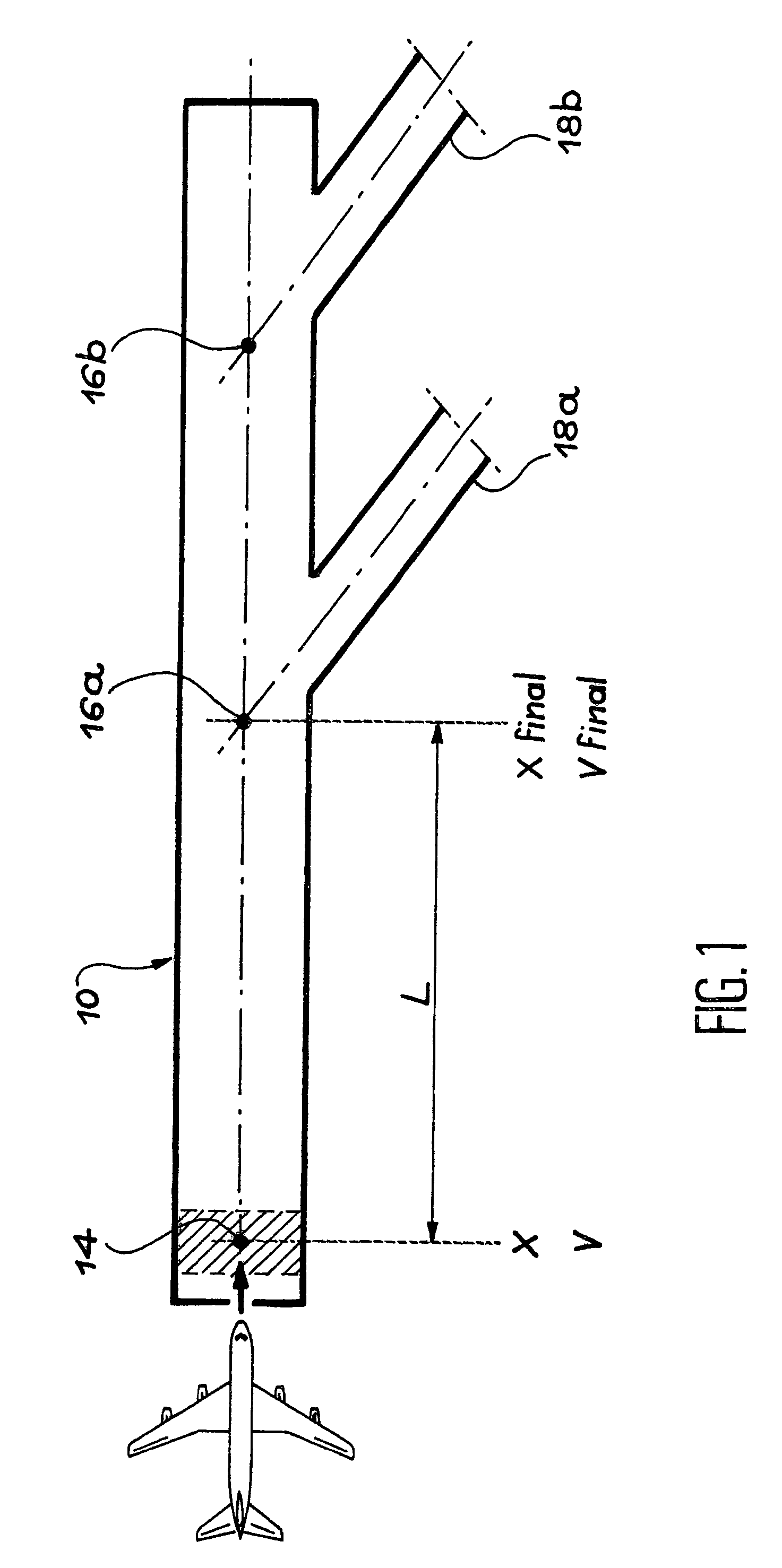 Method and device for automatic control of an aircraft deceleration in running phase