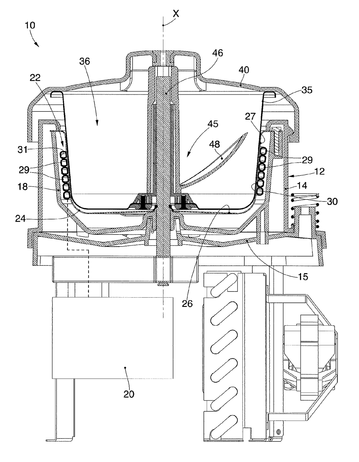 Machine for the production of ice-cream and heat exchange device used in said machine