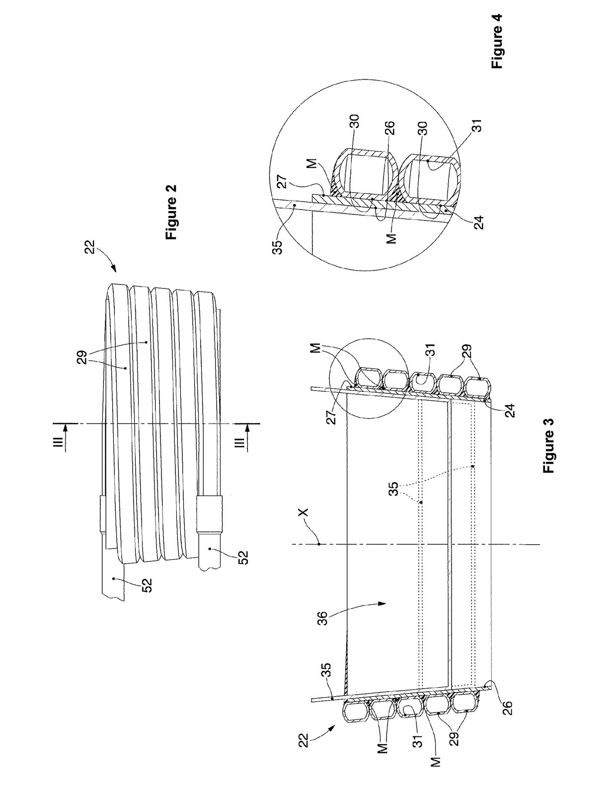 Machine for the production of ice-cream and heat exchange device used in said machine