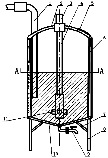 Pulse type lubricating oil preparation tank