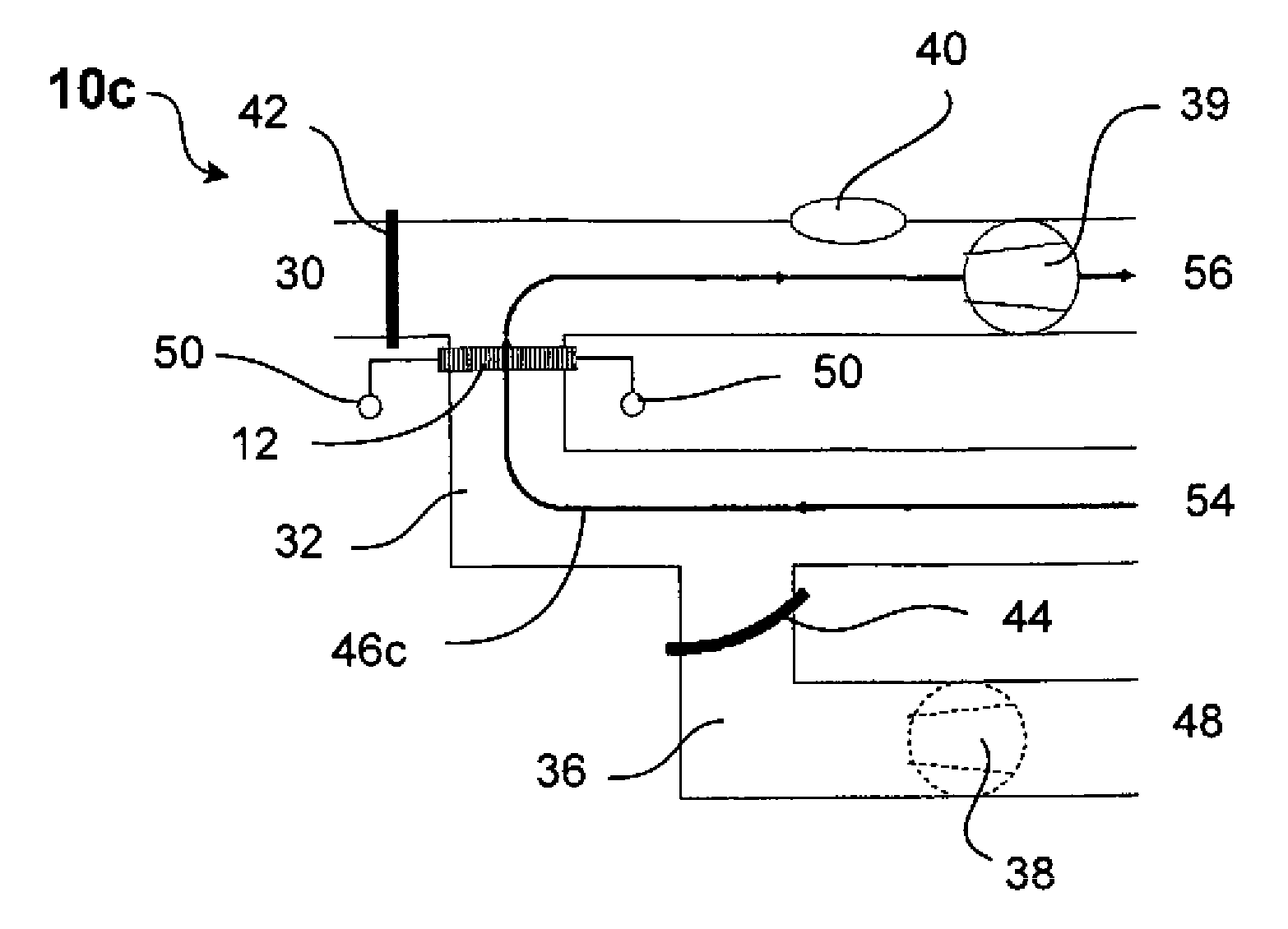 Method and device for detecting explosive-substance particles in a gas flow