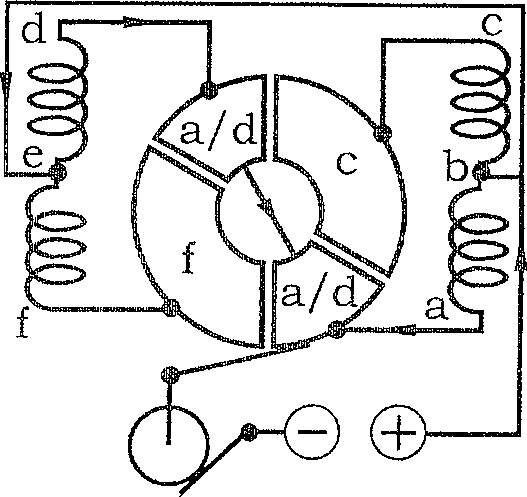 Single-brush two-phase 2/2 pole magnetoresistance vibrating electric machine