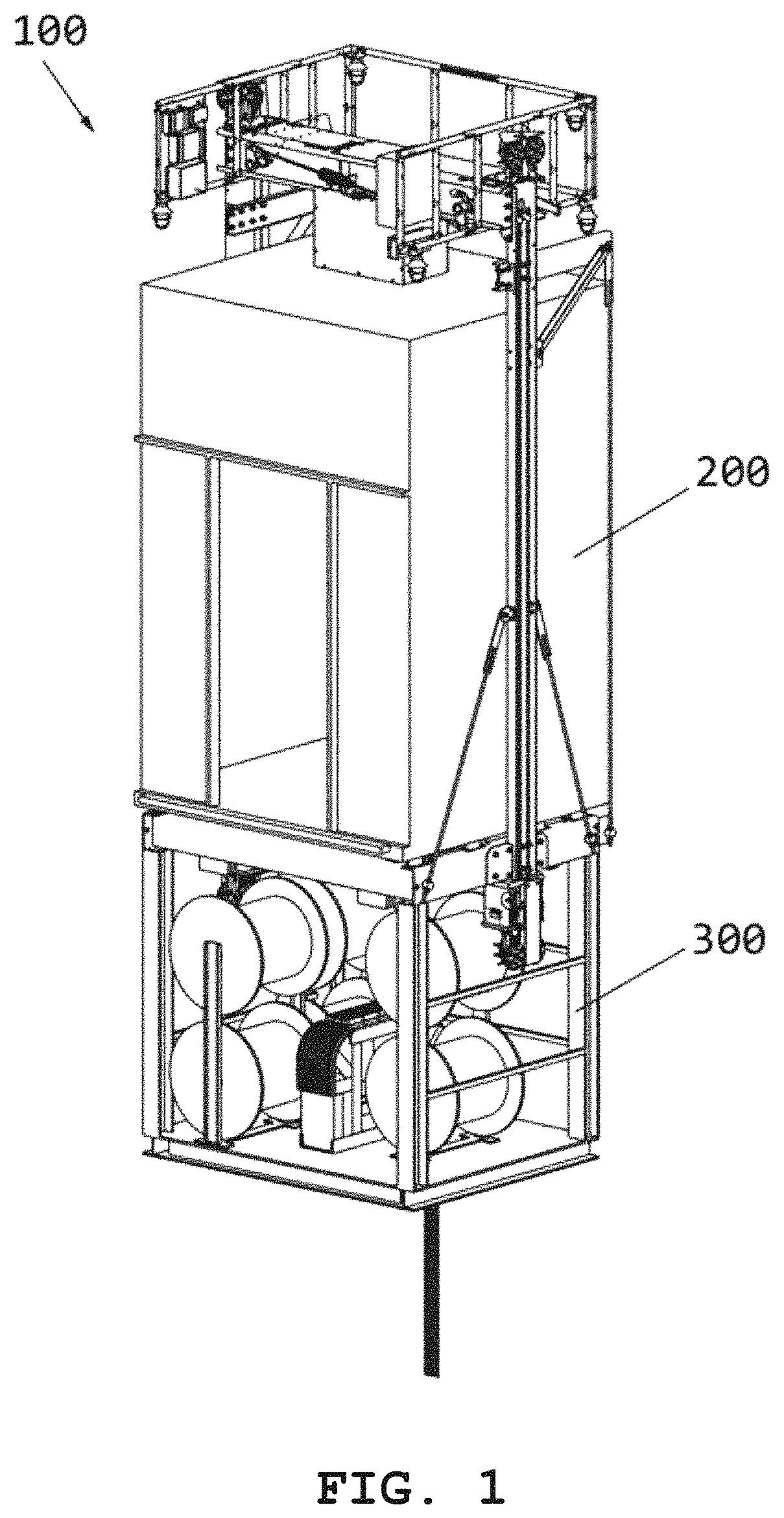 Compensation line storing apparatus, jump lift and the usage method thereof