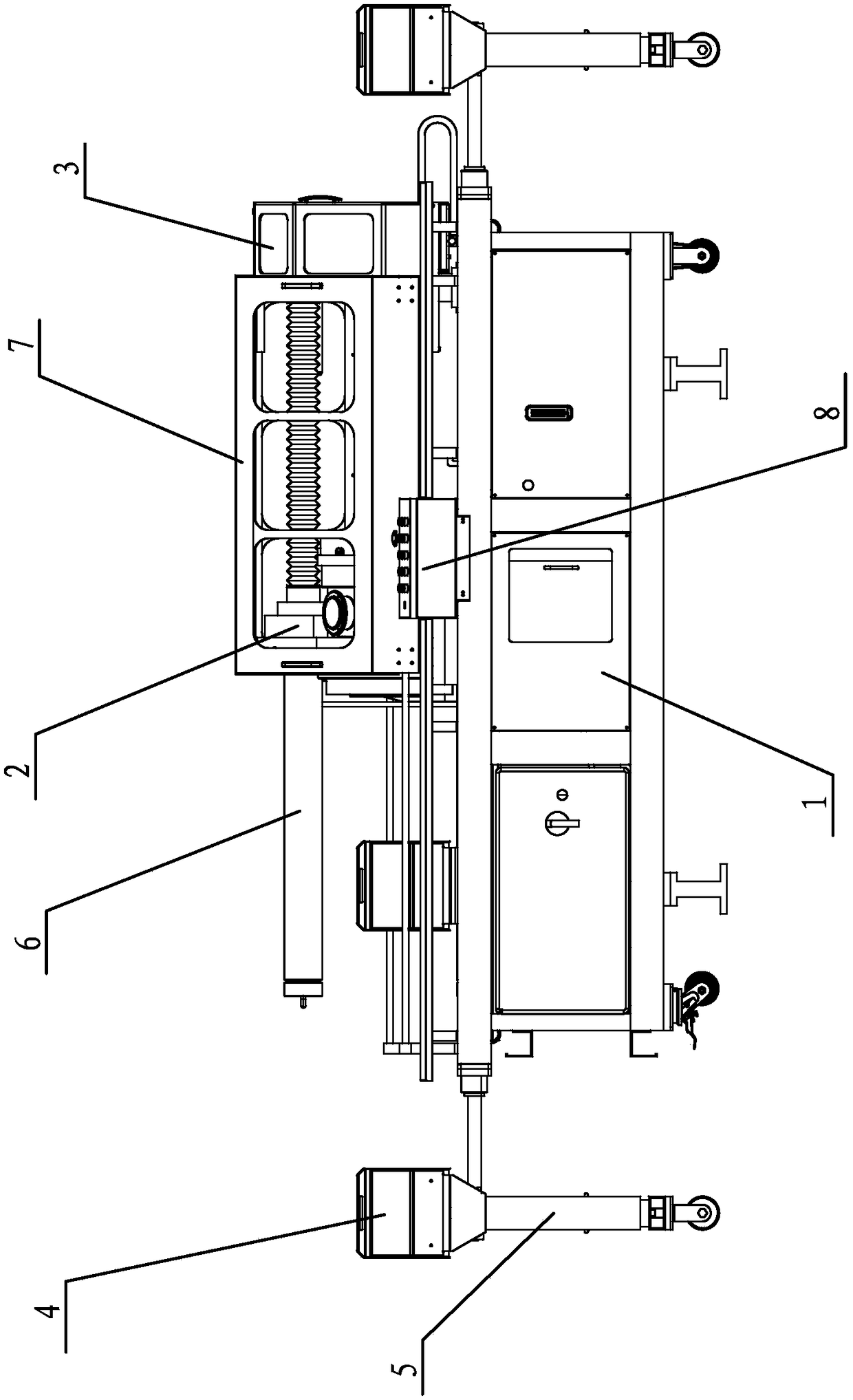 Threaded rod disassembling machine