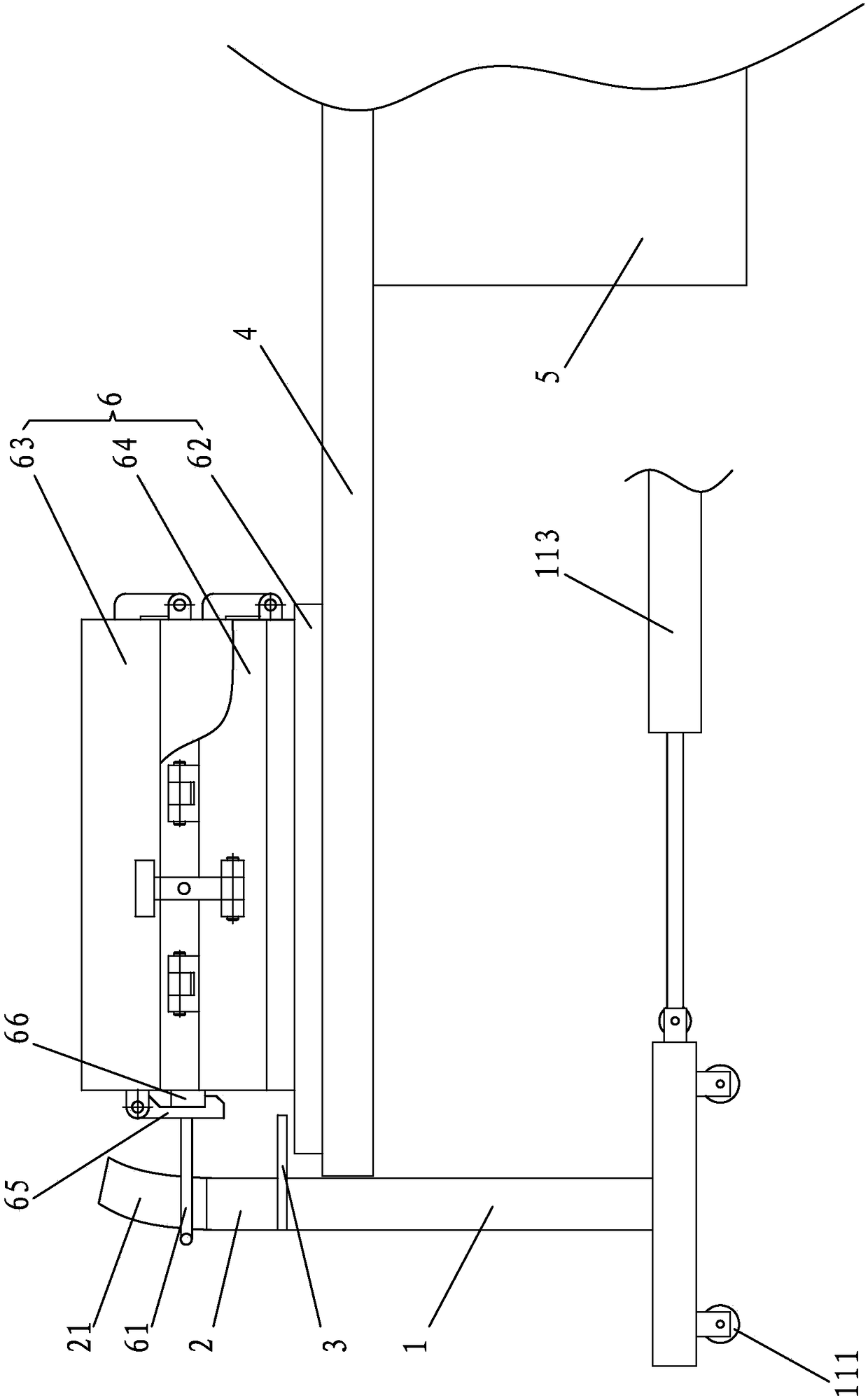 A slide rail type automatic mold opening device for a disc type injection molding machine and the injection molding machine