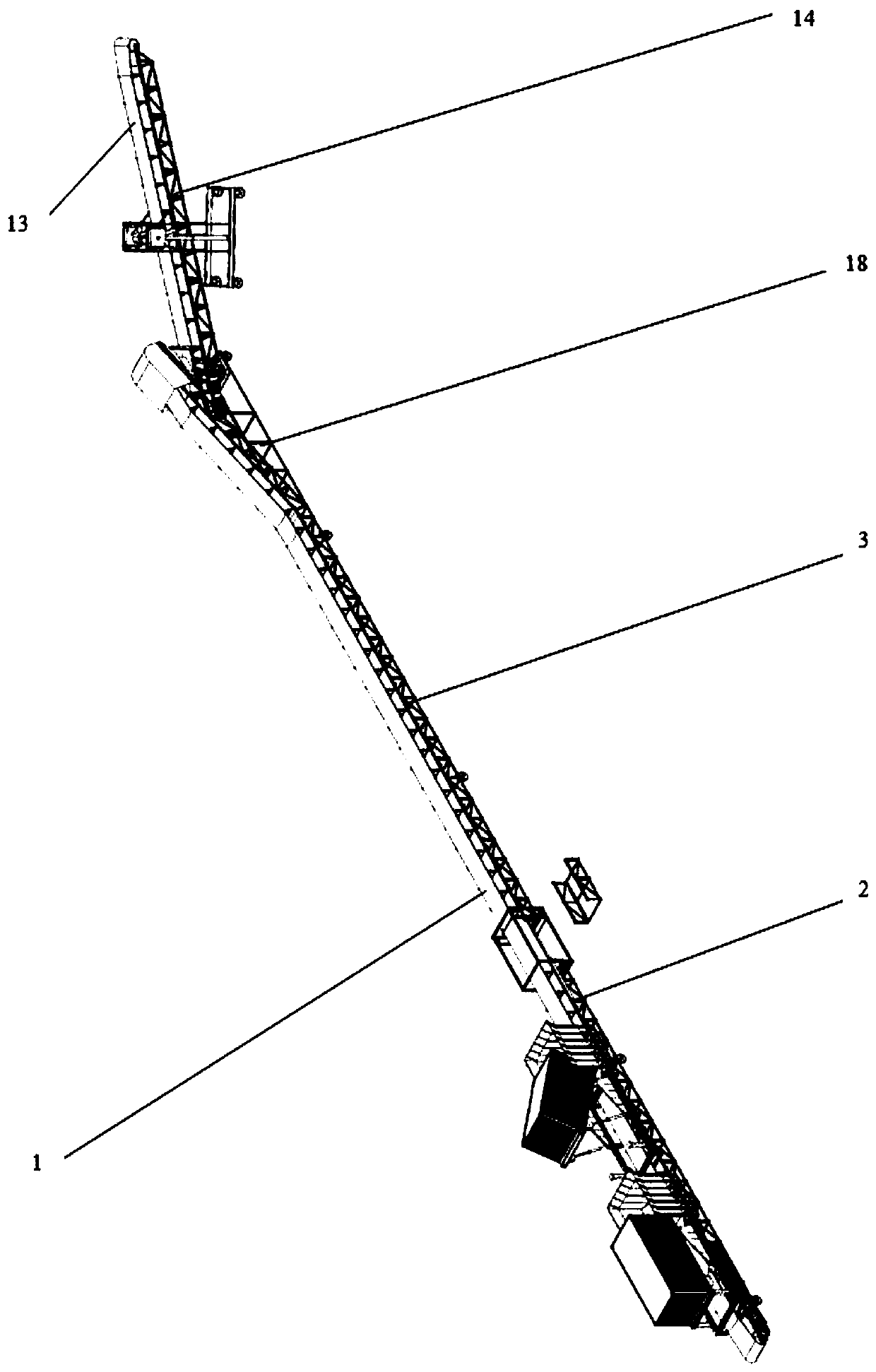 Telescopic integrated system for port coke unloading and stacking