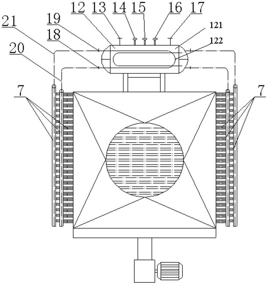 Device and method for recycling flue gas waste heat of roasting furnace