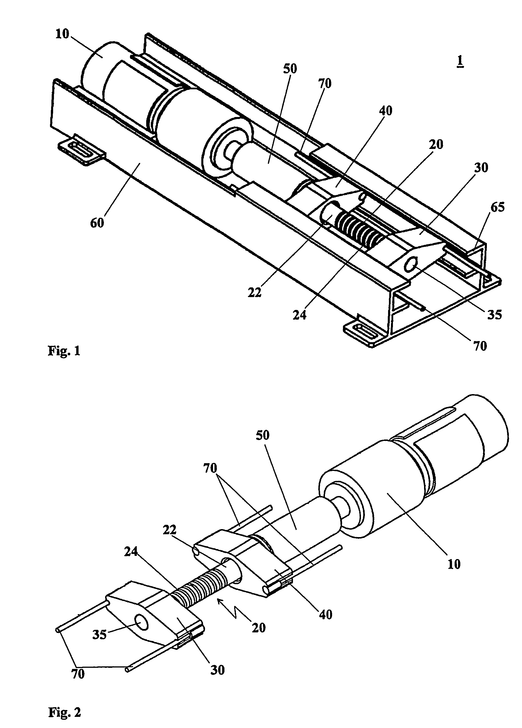 Operating mechanism for a parking brake
